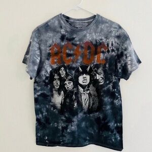 AC/DC Tie Dye Logo Tee Medium